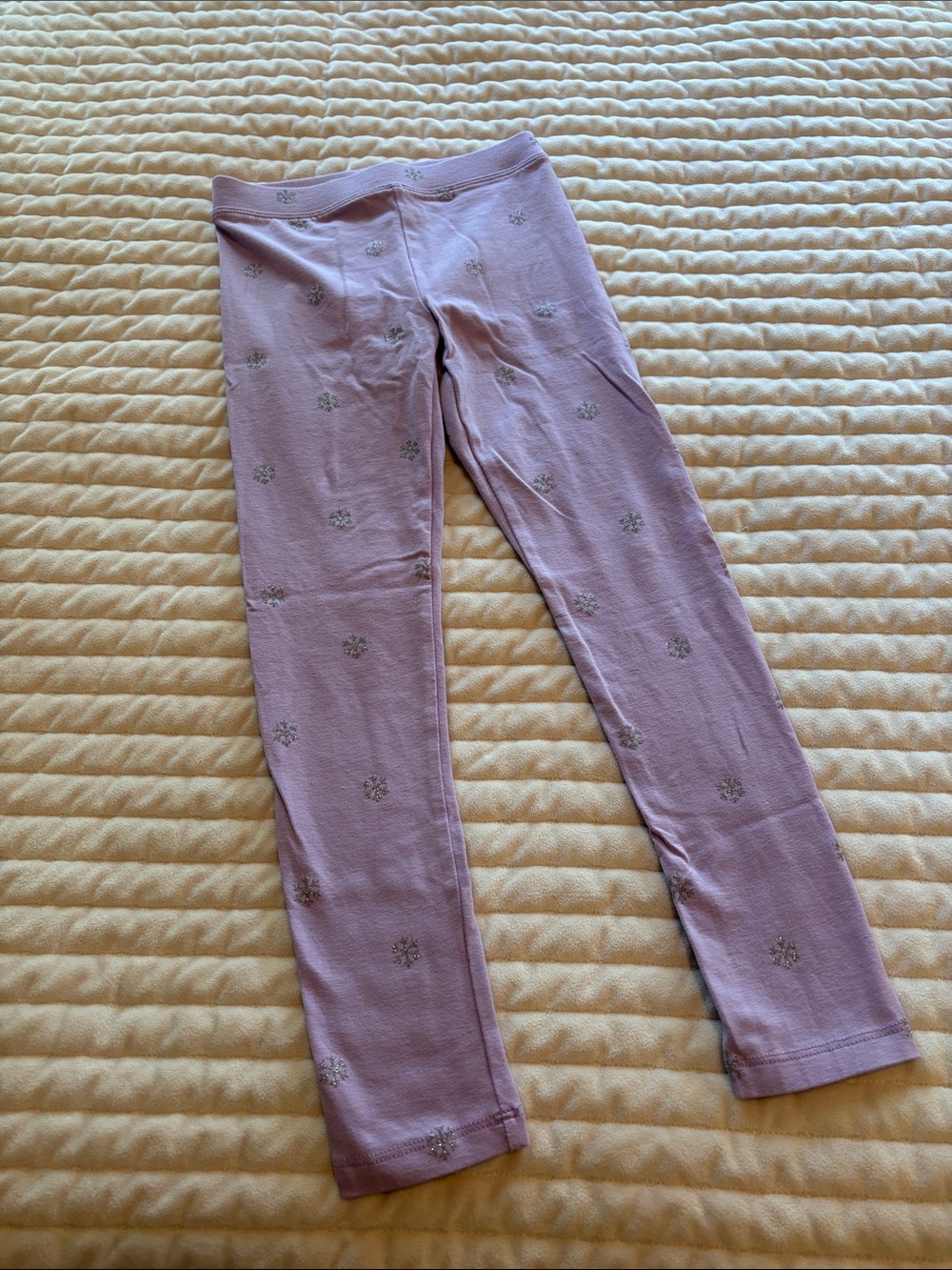 Crewcuts Girls' Lavender Snowflake Printed Leggings